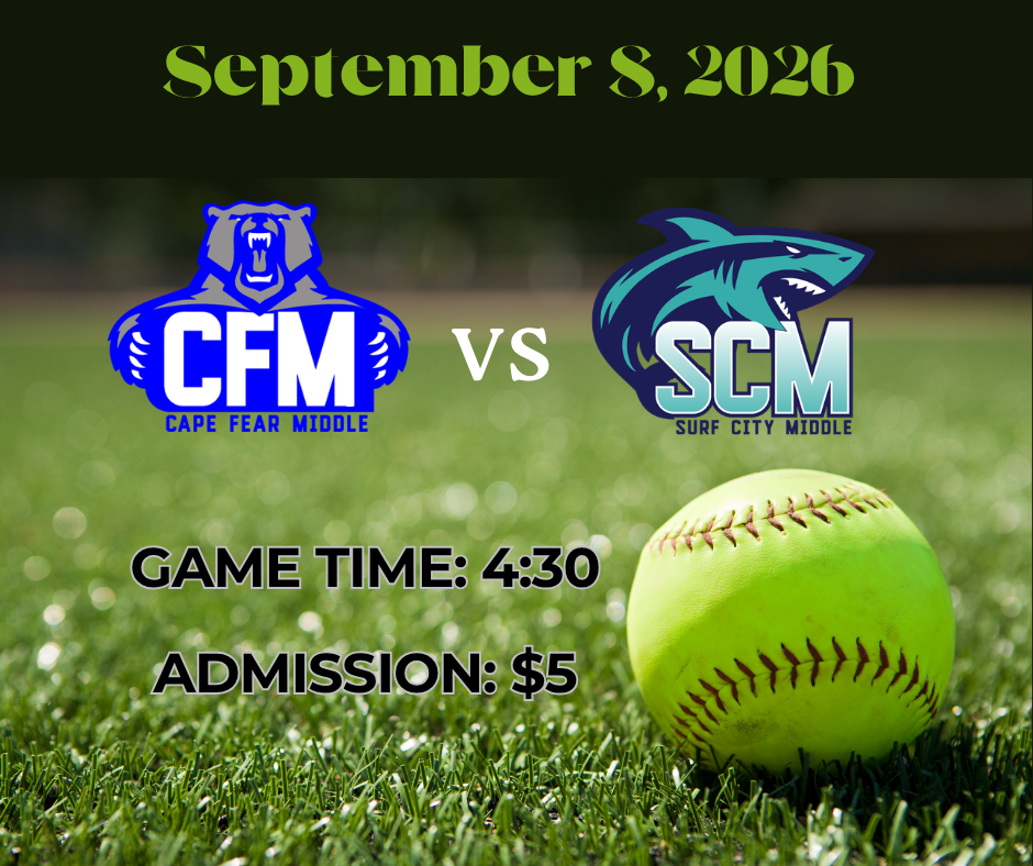 CFMS softball team at Surf City Middle School today.