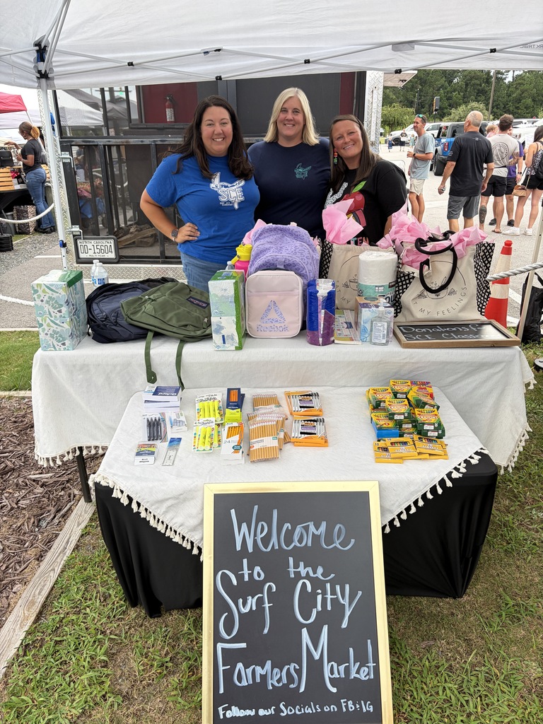 Kindergarten teachers at the Surf City Famers Market