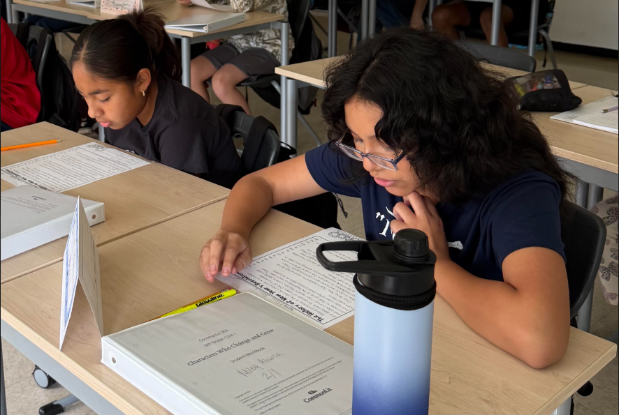 Reading for fluency in Mrs. Porter's ELA class