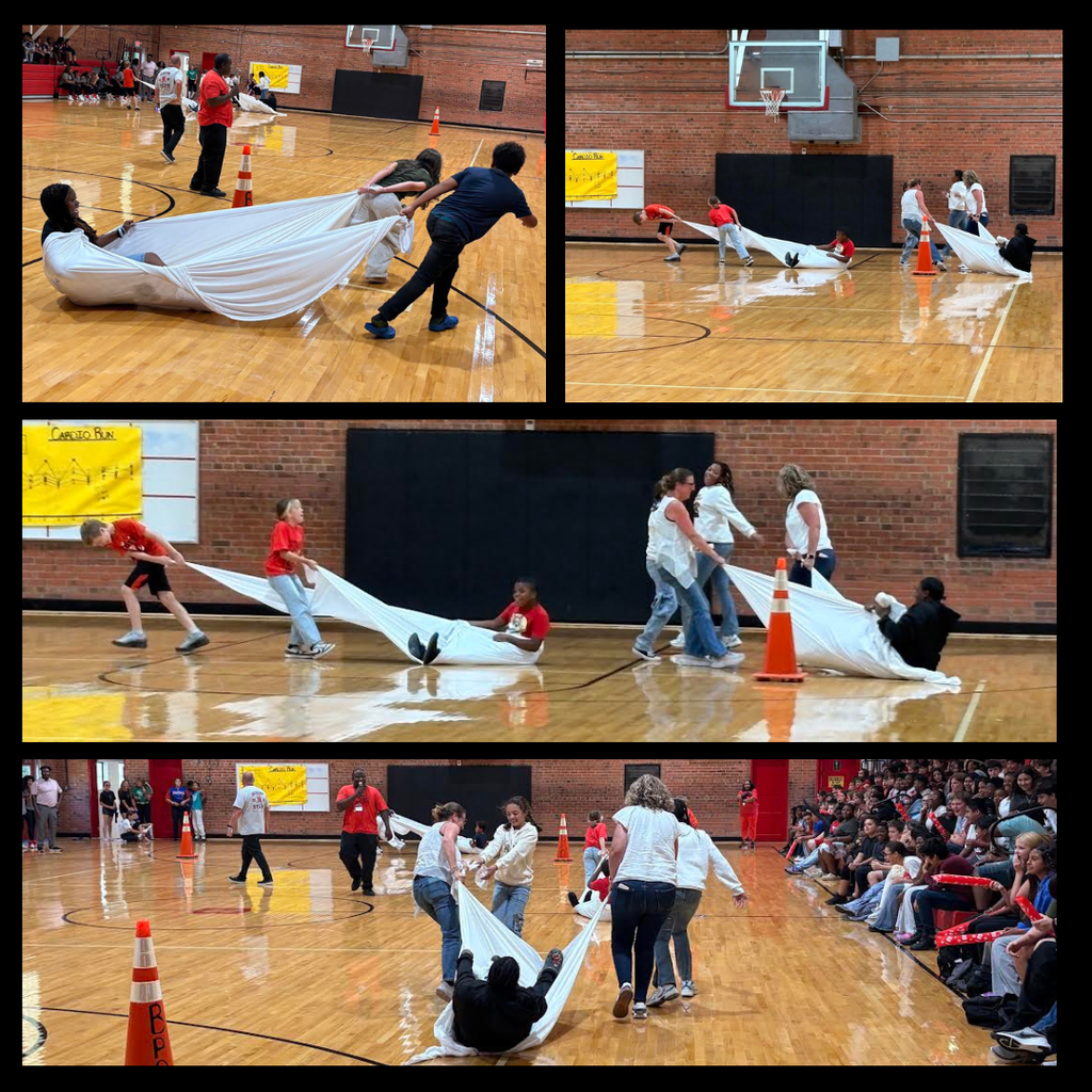 relay race with students and teachers
