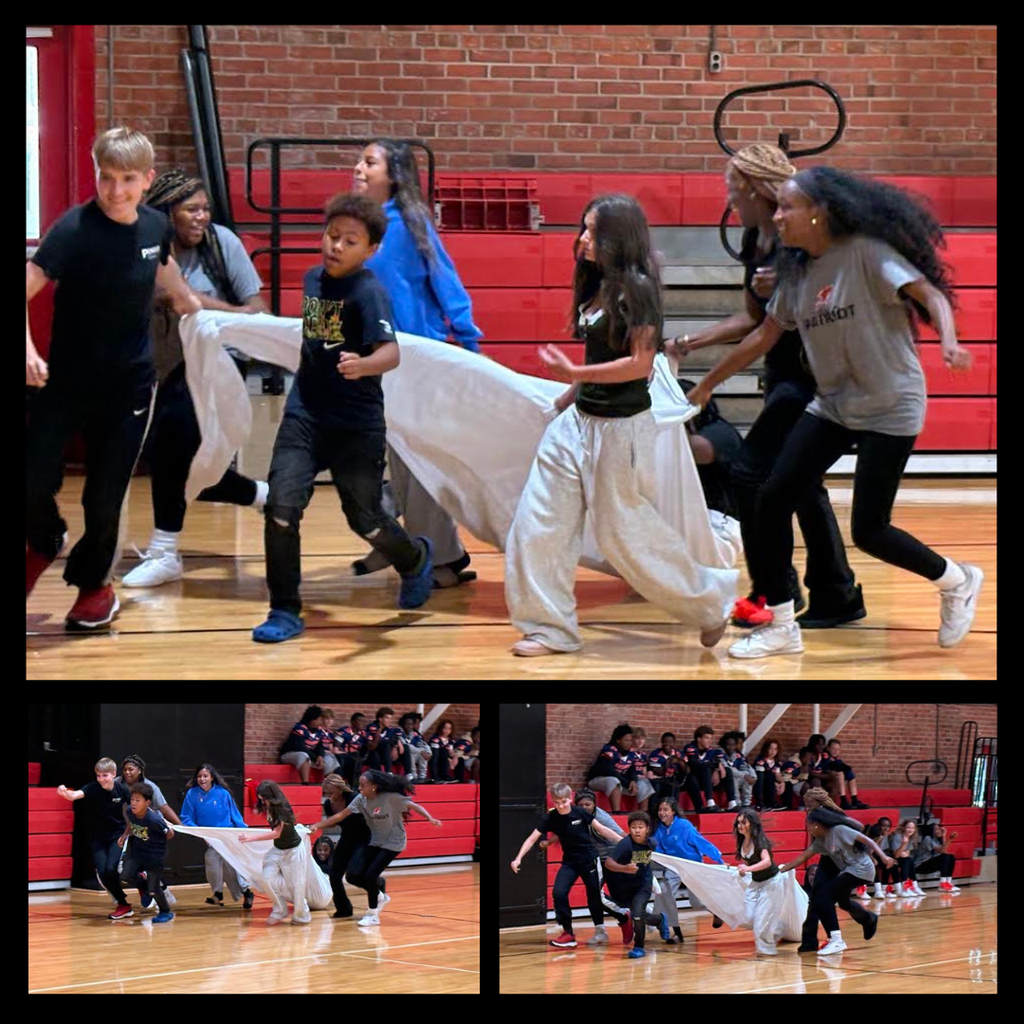 relay race with students and teachers