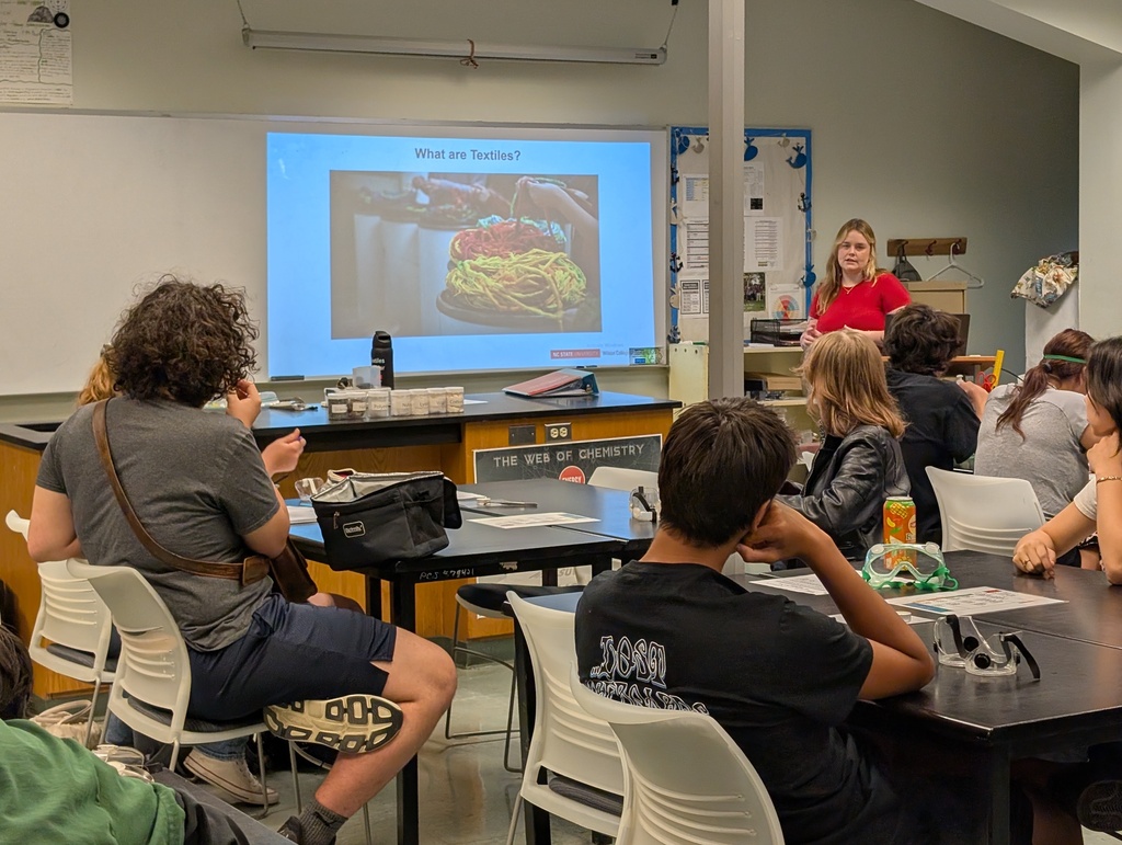 NC State Textiles speaker giving presentation