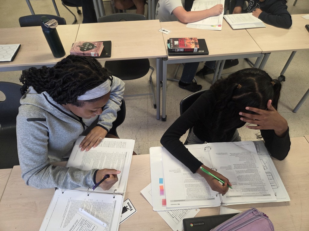 Partner work in 7th grade ELA