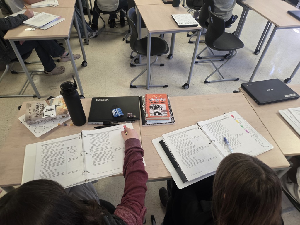 Partner work in 7th grade ELA