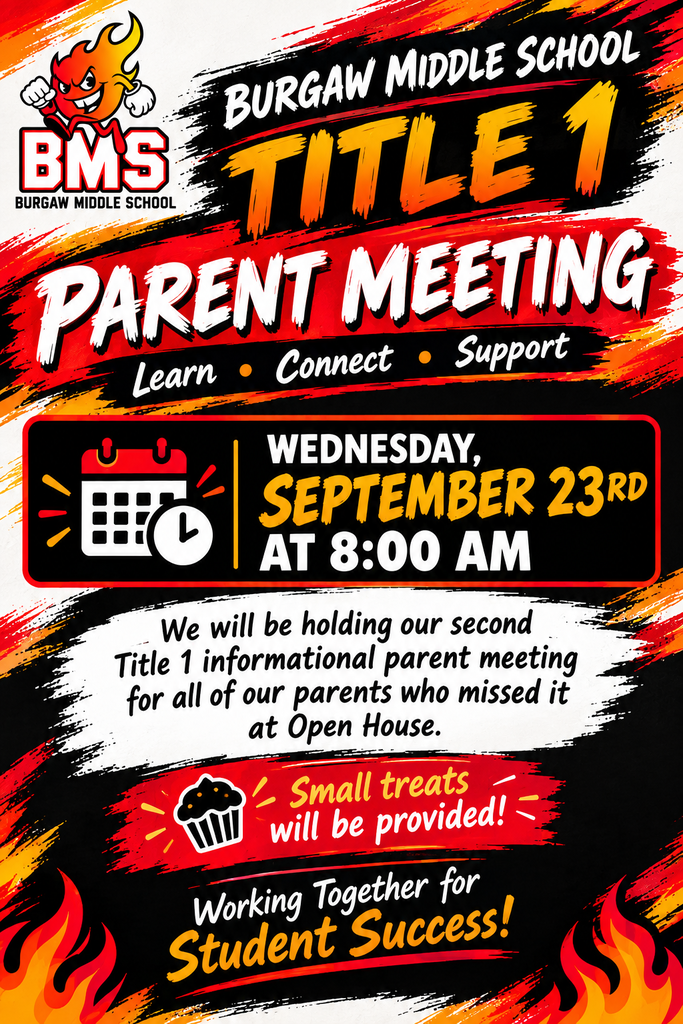 Title 1 Parent Meeting Tomorrow @ 8AM.