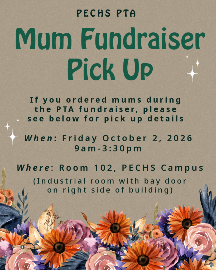 Flyer with details about mum pickups
