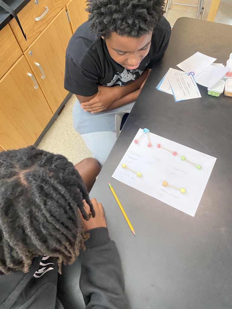 Our students rotated through science stations while reviewing the elements of the periodic table.