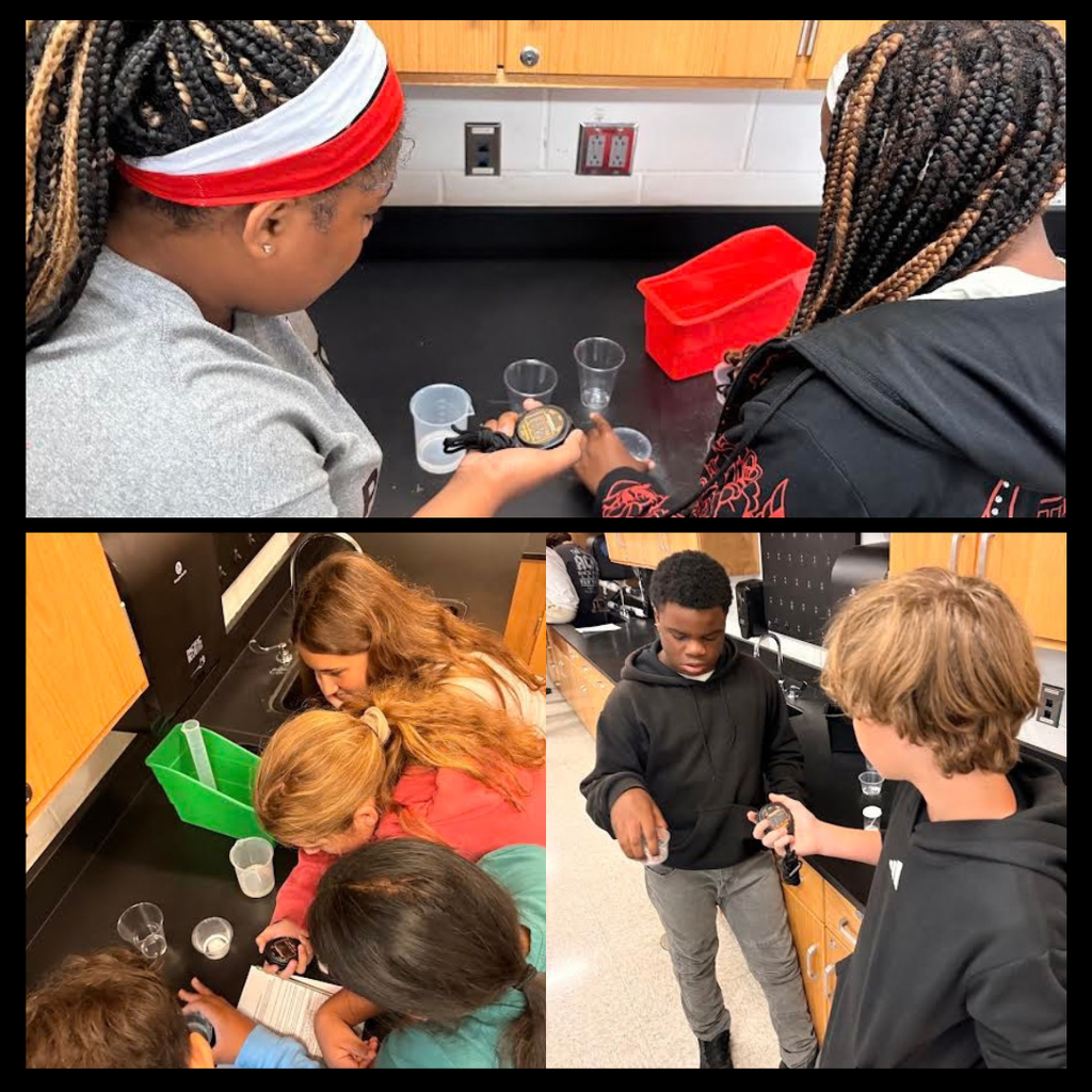 students in science class