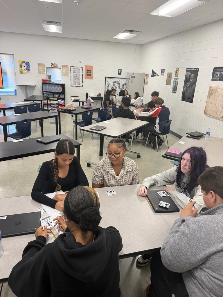 Mrs. Simmons visited our 8th grade Social Studies classes to help students explore an important question: What do you value in your work? (And yes — school counts too!) Great conversations about achievement, teamwork, creativity, and more as our Grizzlies start thinking ahead to their future careers.