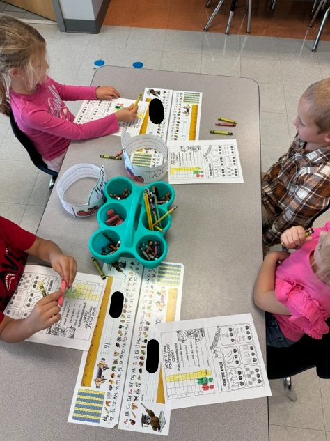 Kindergarten working on apple taste testing graph