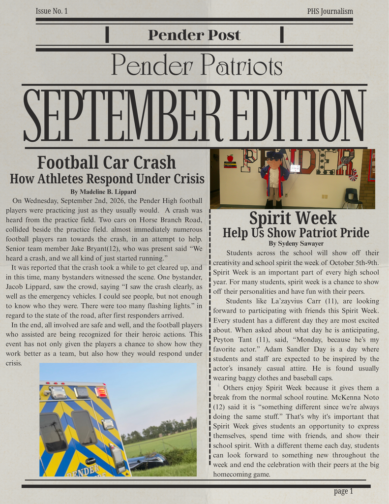 Journalism Page 1