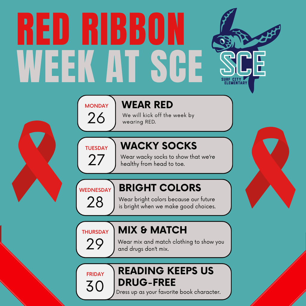 red ribbon week spirit days
