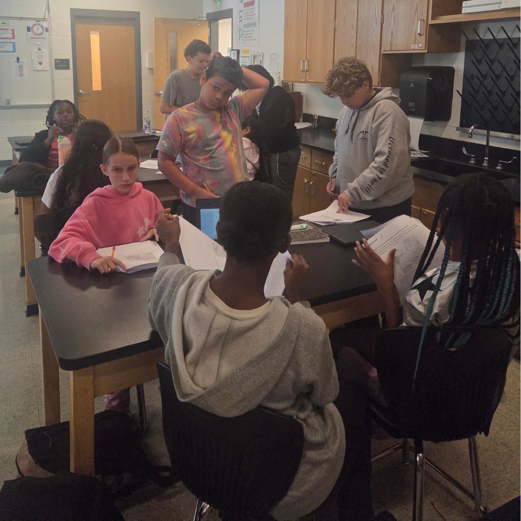 students in science class