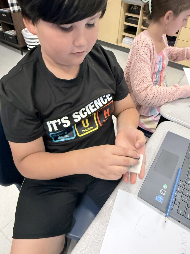 4th graders investigating rocks