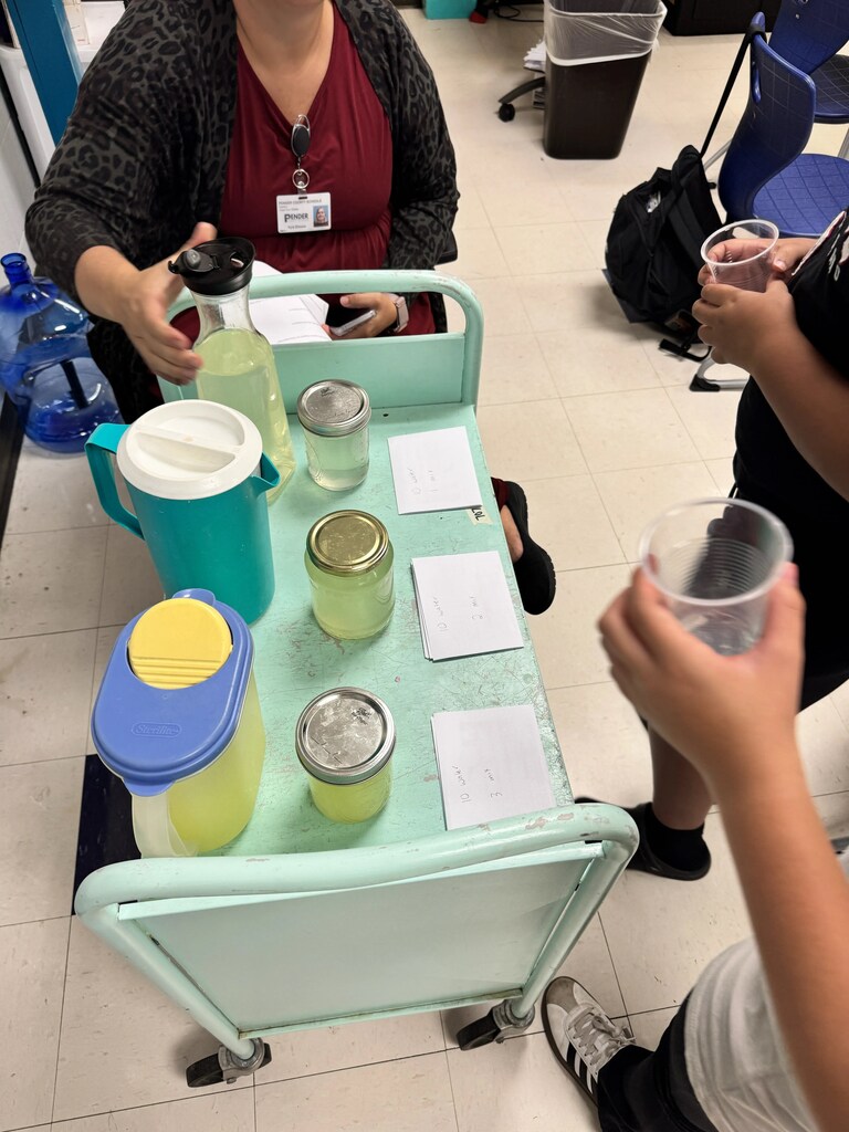 Our 6th grade science classes are exploring ratios and concentration with a hands-on solubility lab with lemonade! It was a tasty way to connect math and science! 🍋