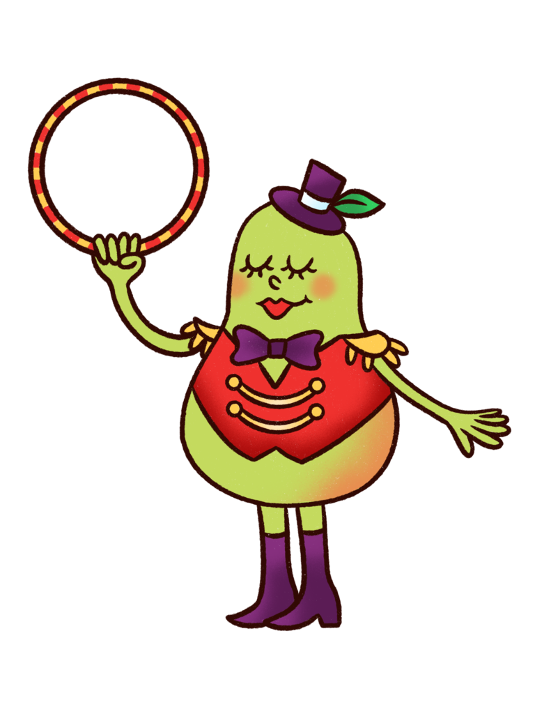 Pear circus performer holding a ring