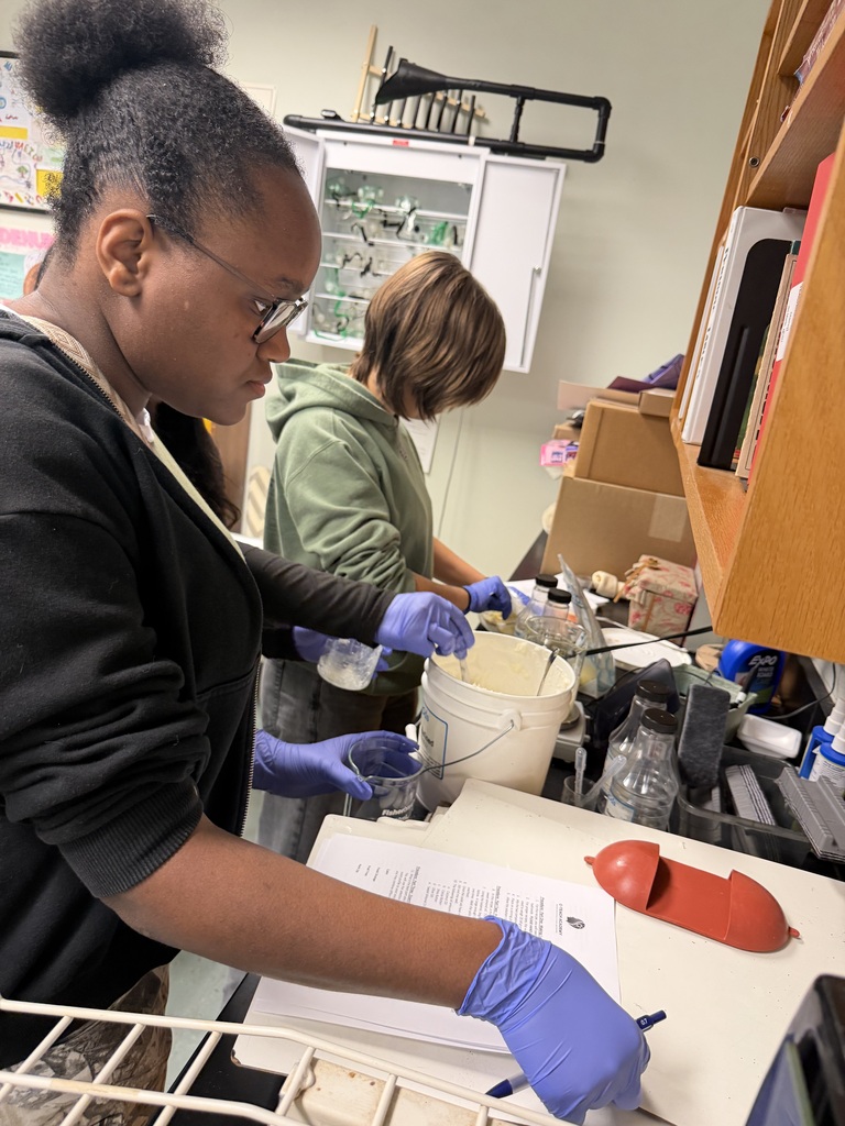 Chemistry students making soap