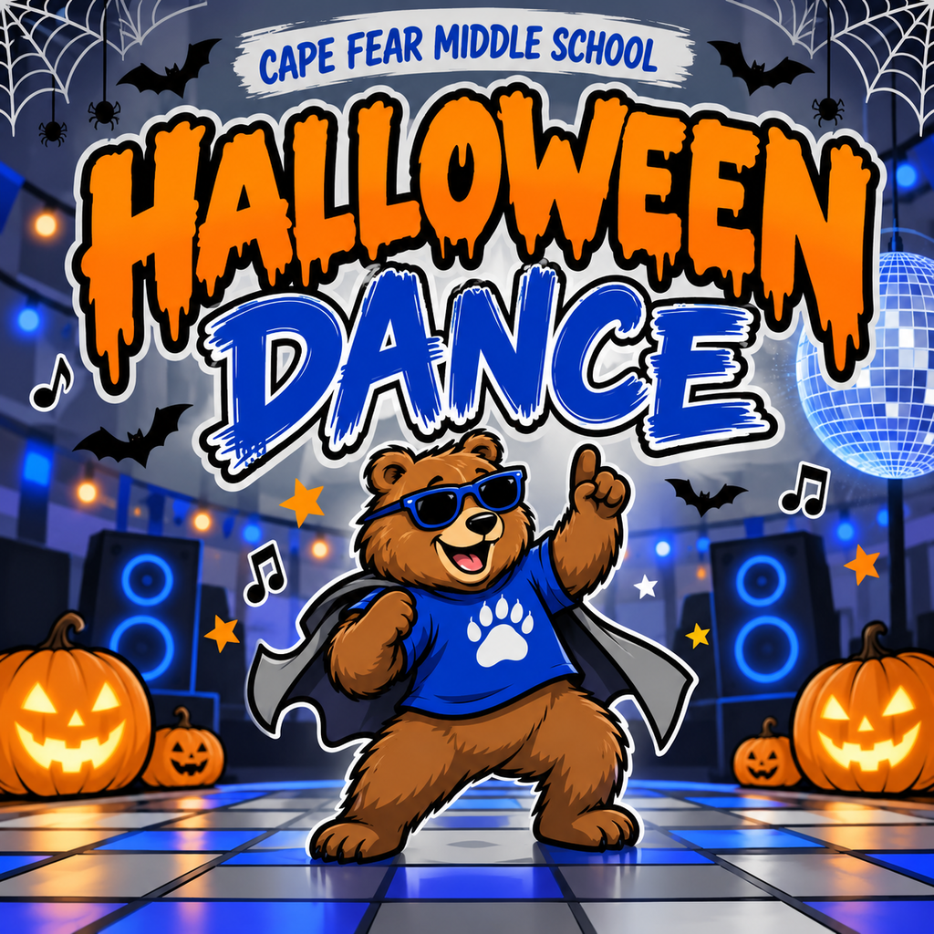 Mark your calendars, Grizzlies! 🐻 The Halloween dance is just two weeks away on October 30th from 3-5 PM.