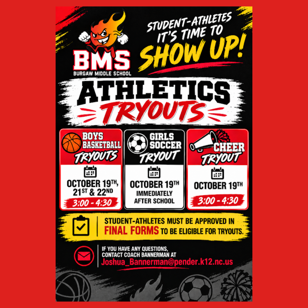 tryouts for sports flyer