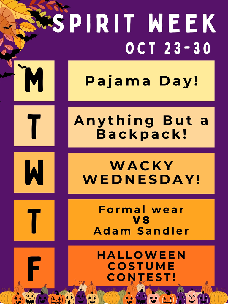 PECHS Spirit Week Flyer