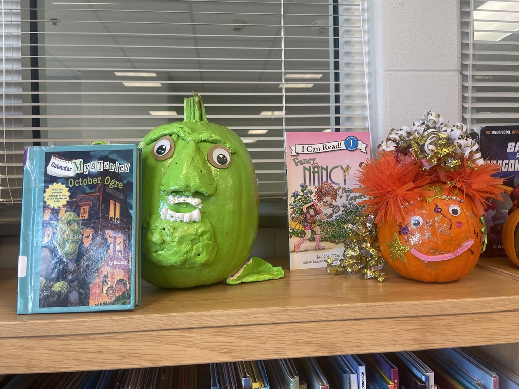 pumpking decorated to look like a book character