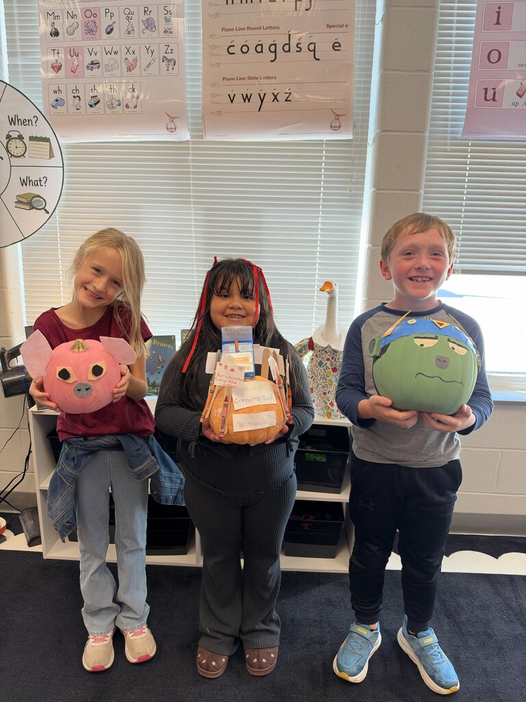 pumpking decorated to look like a book character