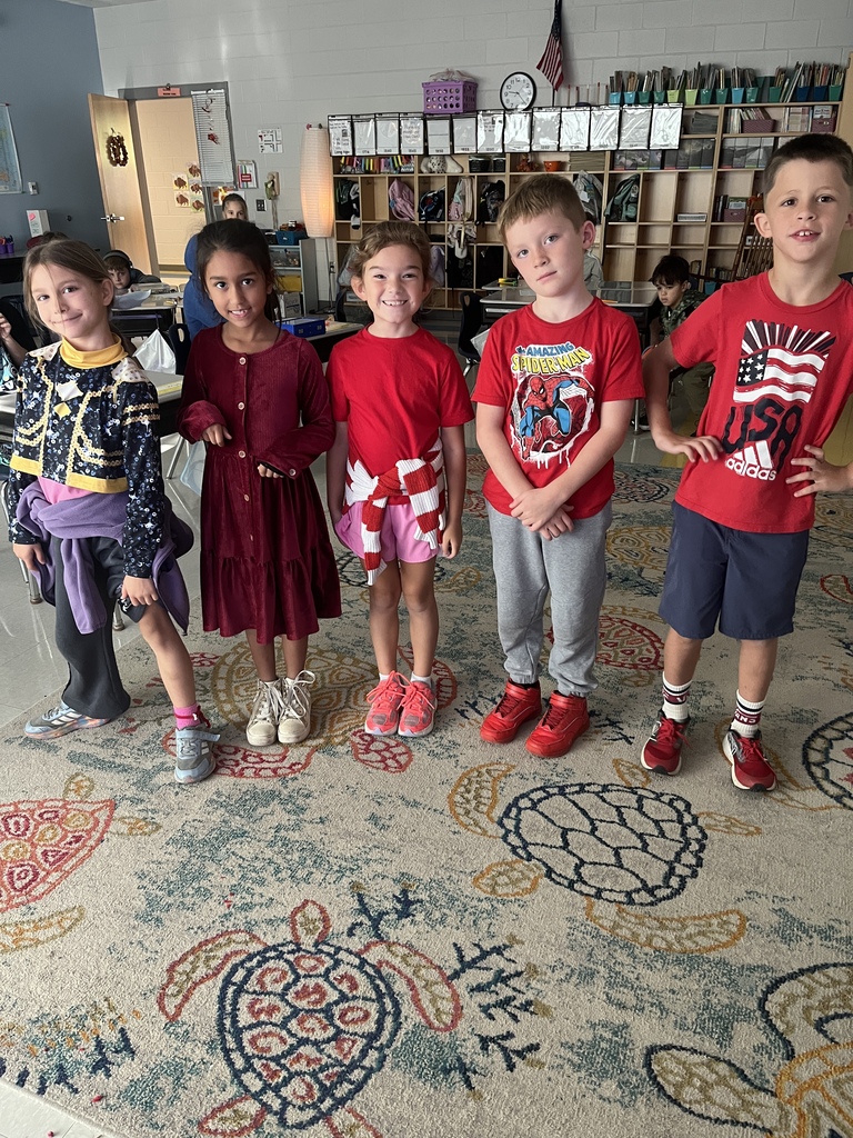 students wearing the color Red