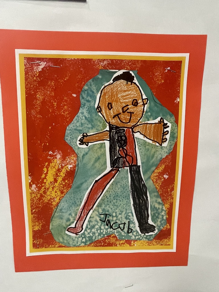 student art work hanging in the hallway