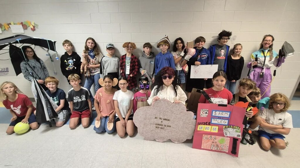 students dressed up as puns