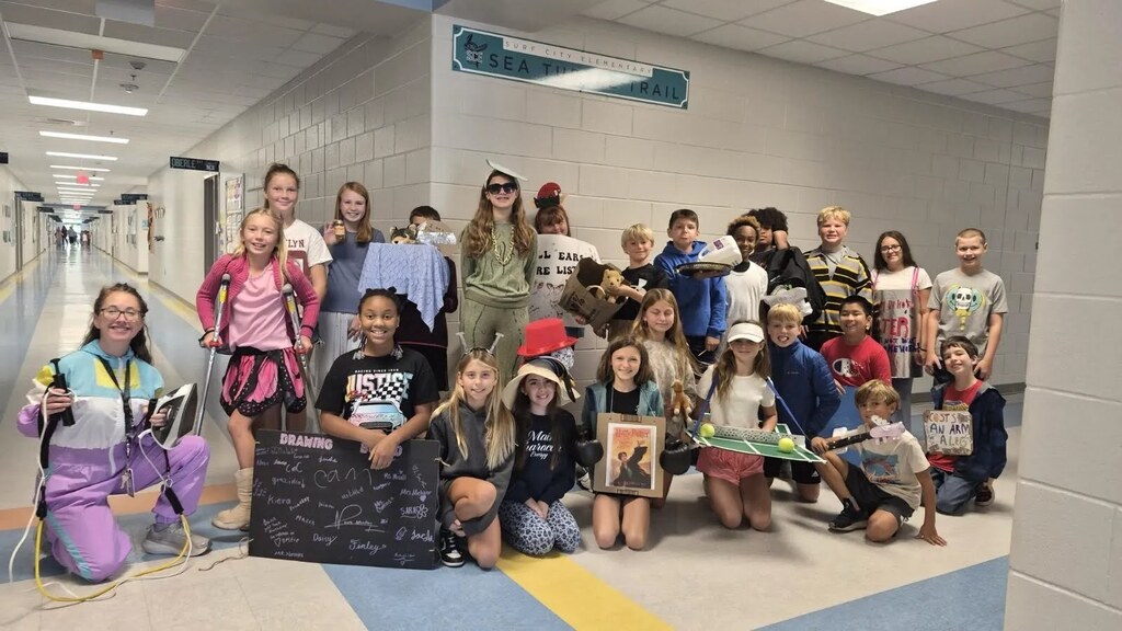 students dressed up as puns