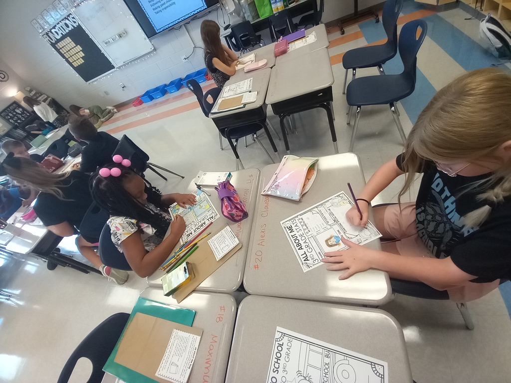 students working at desks