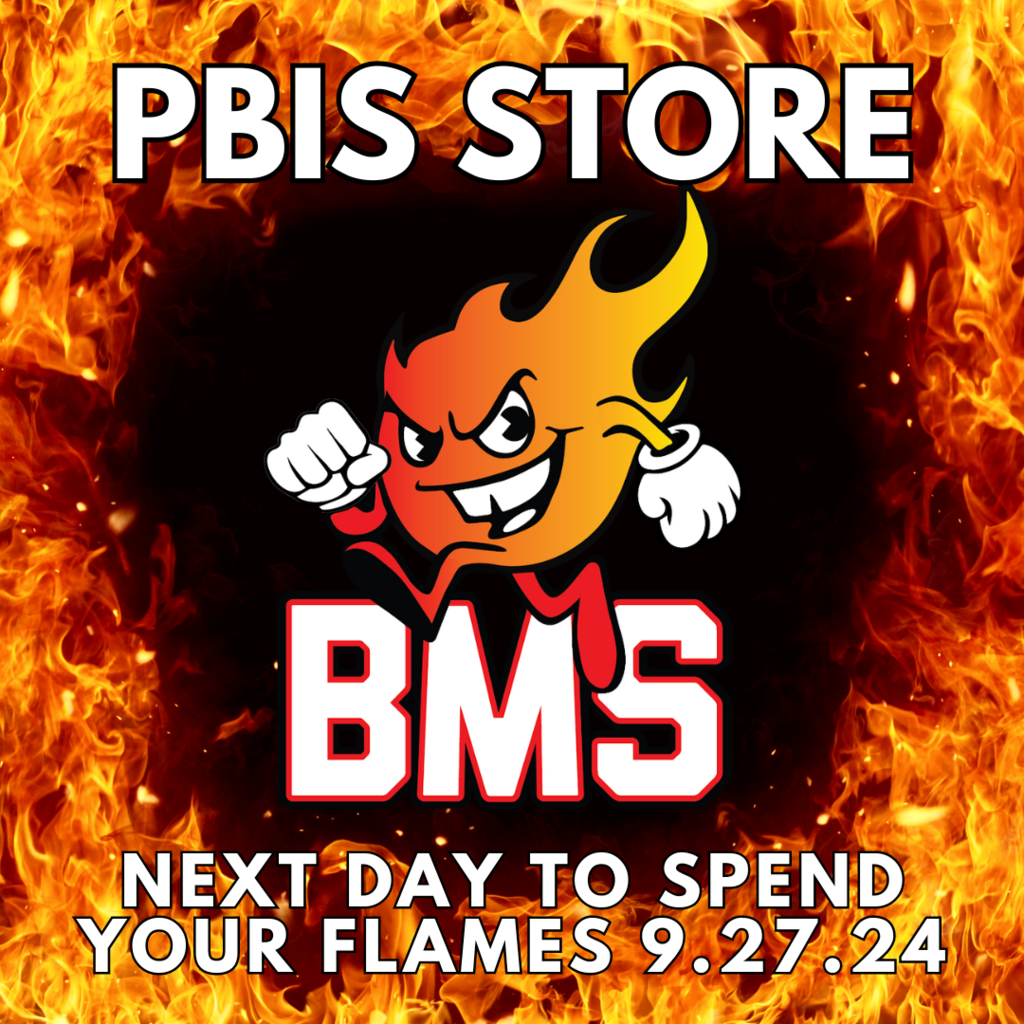 school store reminder with graphics