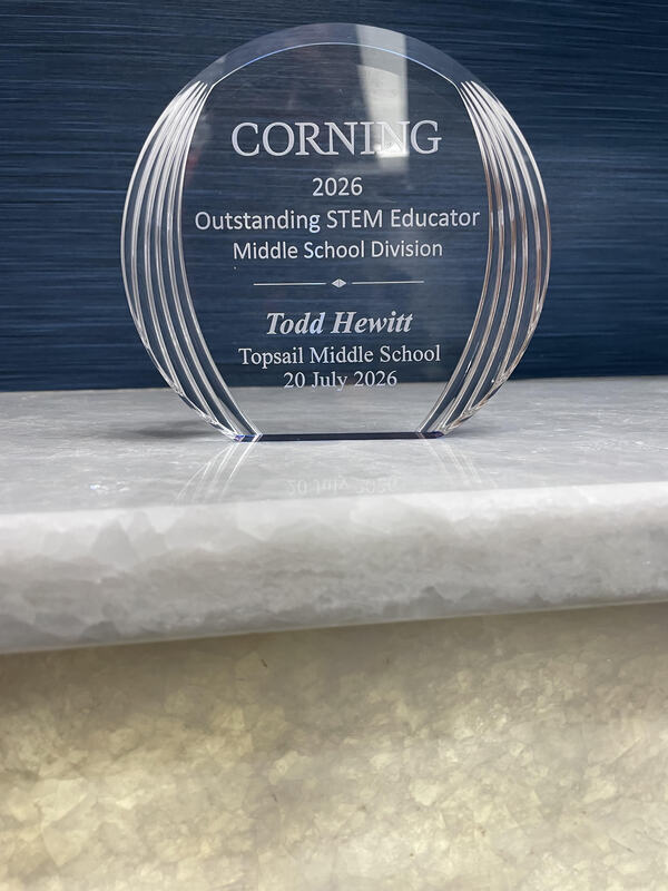 Corning Award for Mr. hewitt
