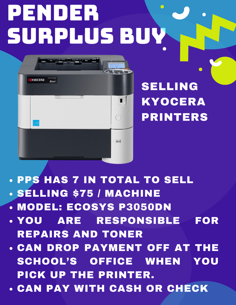 Surplus flyer for kyocera printer