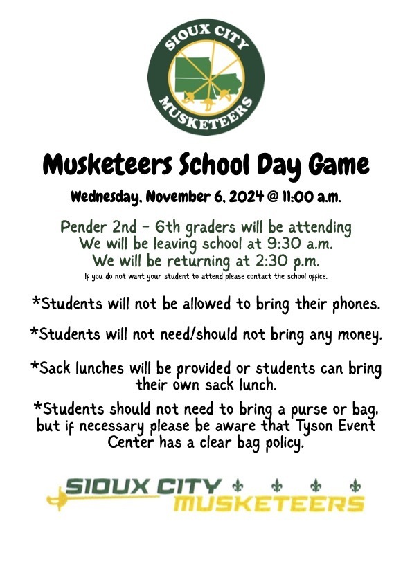 11-6-24 Musketeers School Day game
