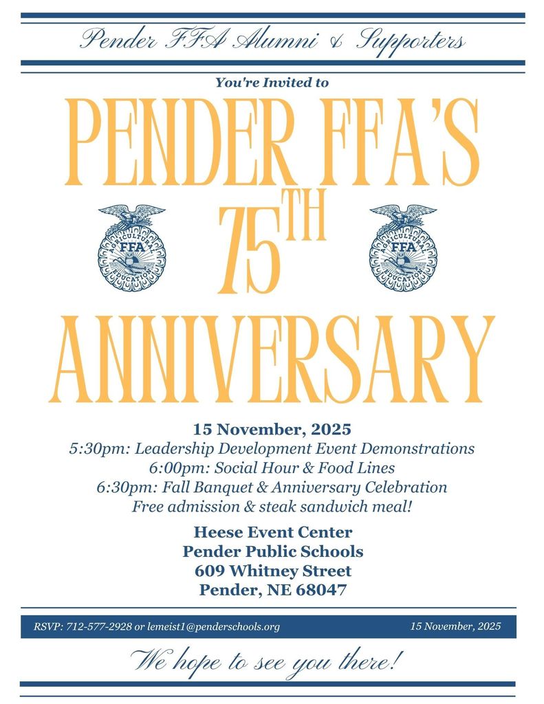 Pender FFA 75th Anniversary Color