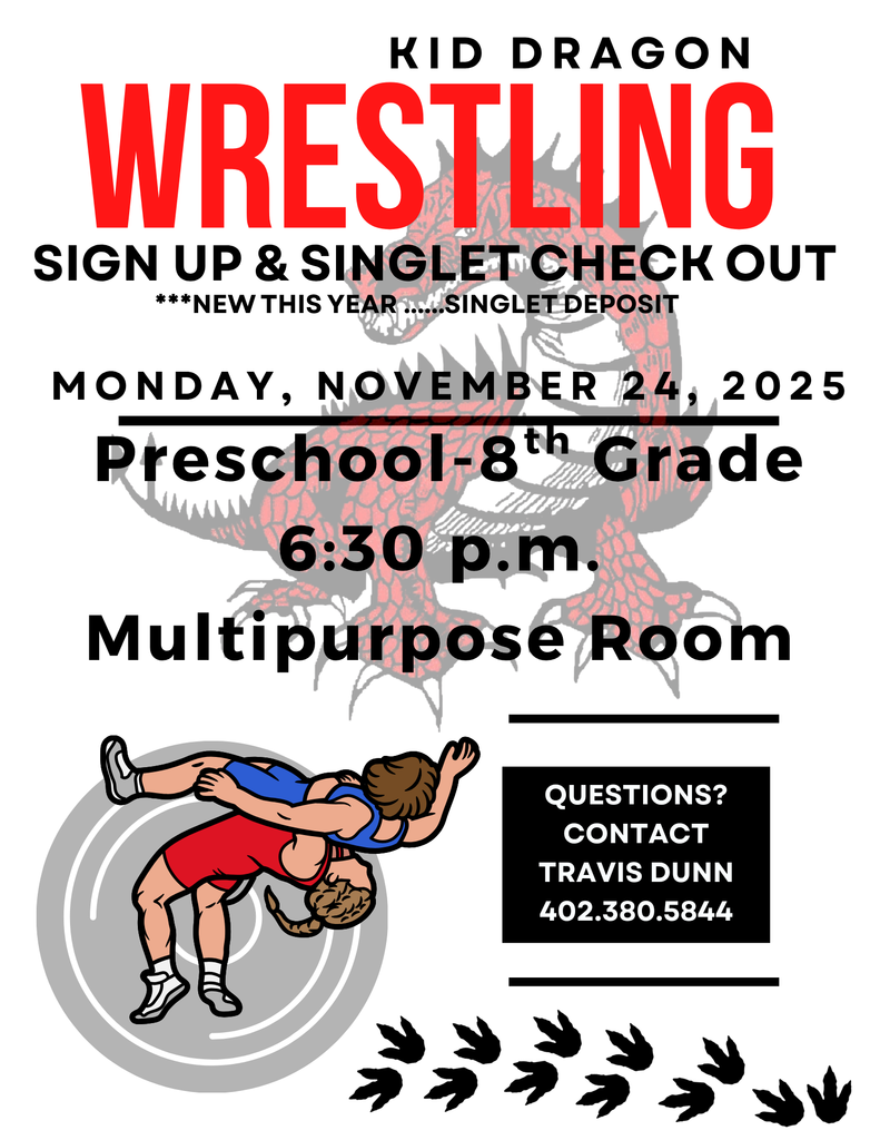 KidDragon Wrestling Sign Up Monday November 24 