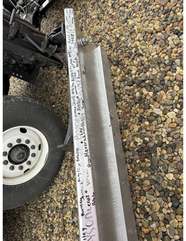 Signing of the snow plow!