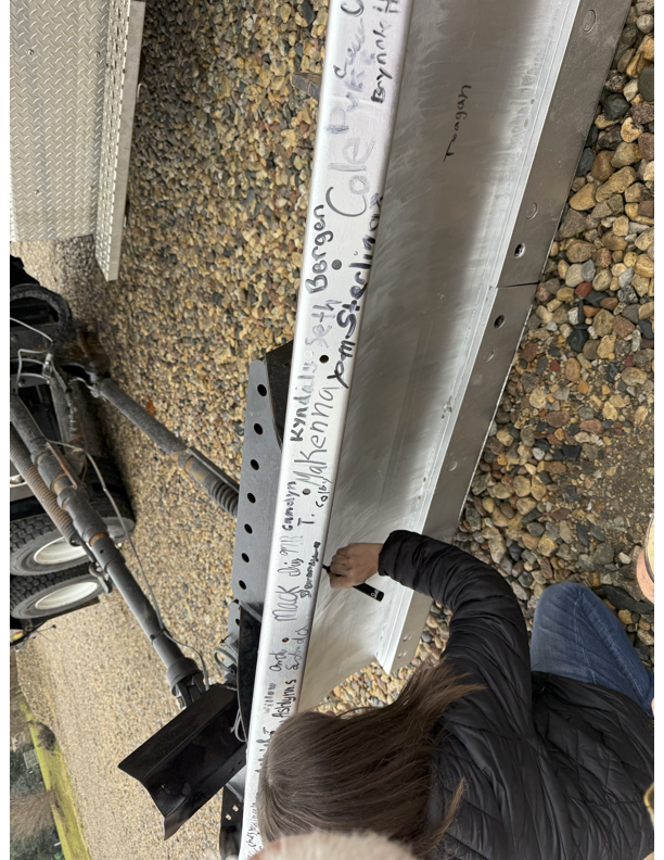 Signing of the snow plow!