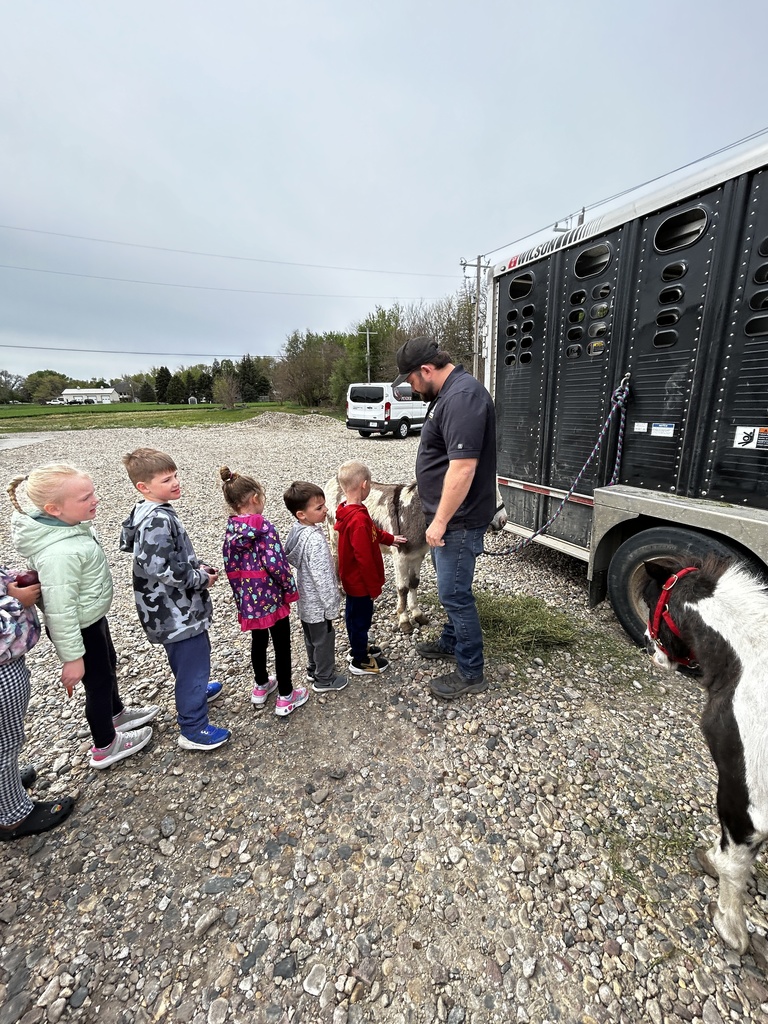 they lined up to pet the donkey - some said they missed the Pender donkeys 
