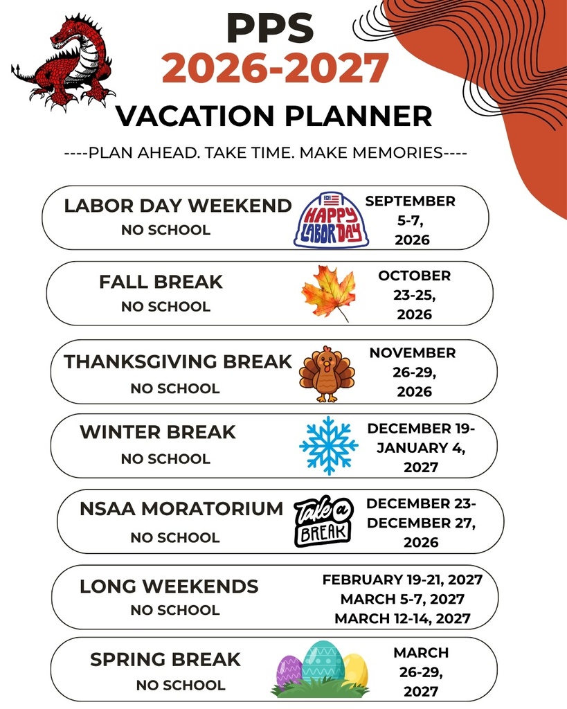PPS 2026-2027 Vacation Planner