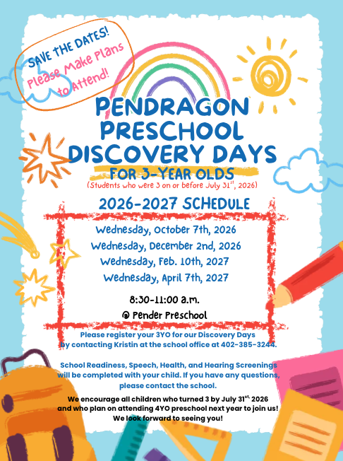 Pendragon Preschool Discovery Days 3 Year Olds