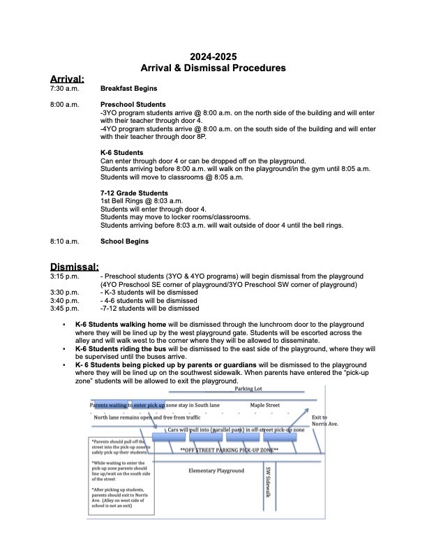24/25 Arrival & Dismissal Procedures