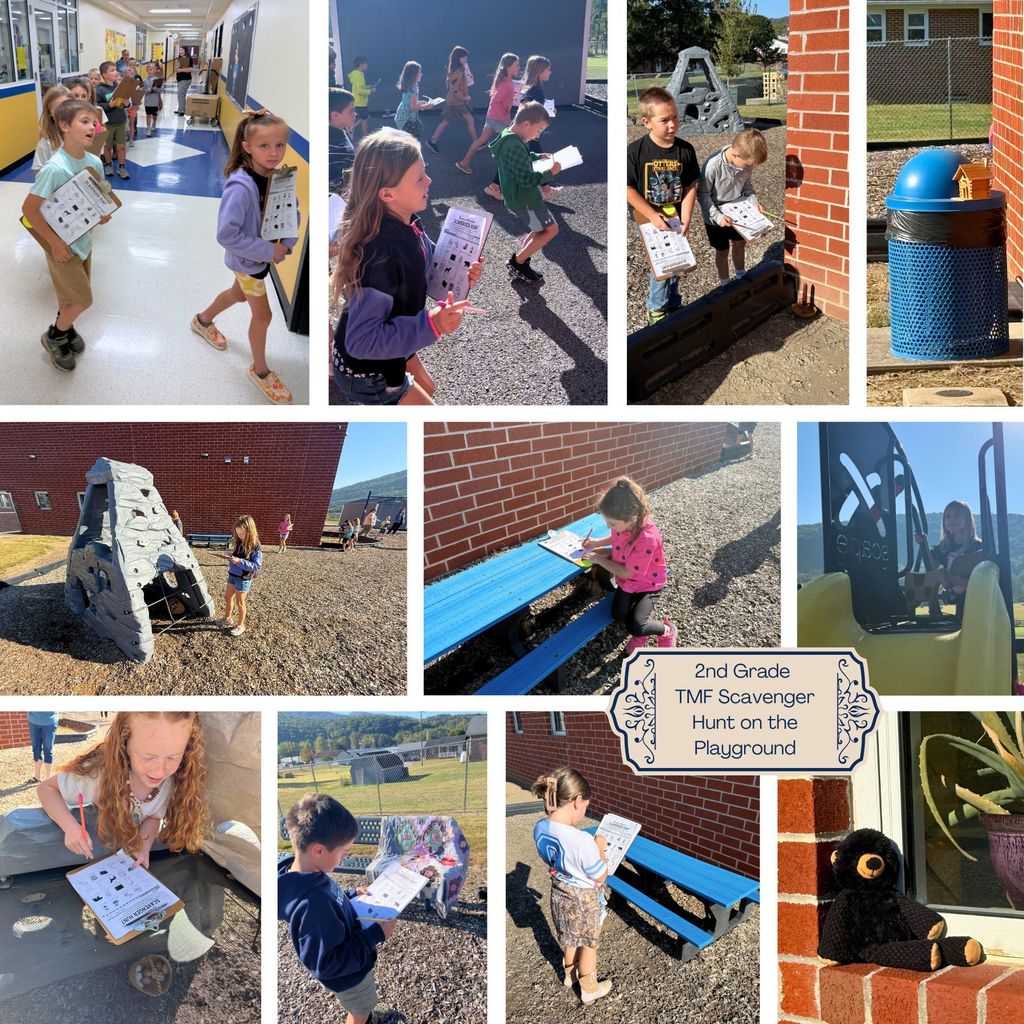 2nd Grade TMF Scavenger Hunt Photo Collage
