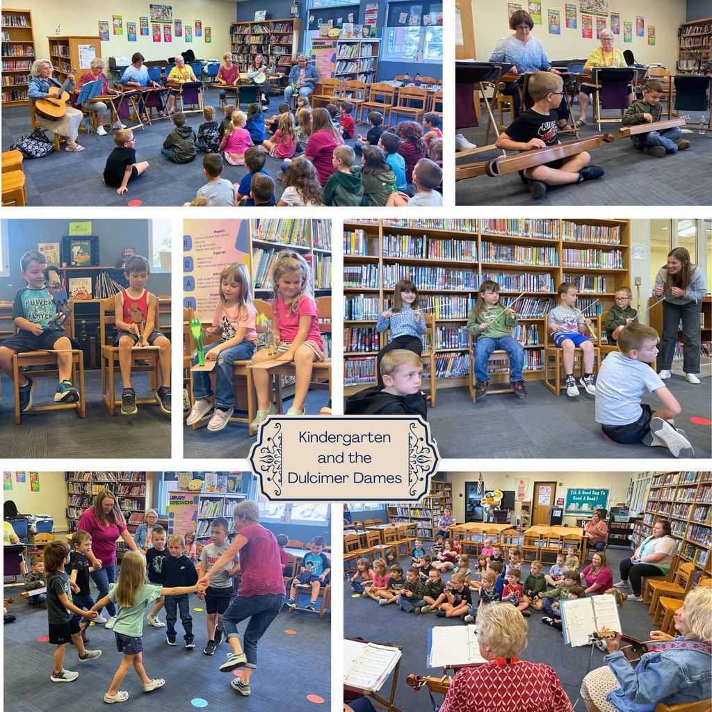Kindergarten and the Dulcimer Dames photo collage