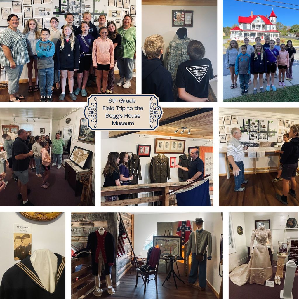 6th Grade Field Trip to the Bogg's House Museum photo collage