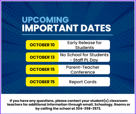 Upcoming important dates