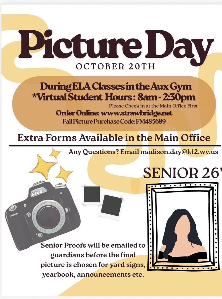 Picture Day is October 20th