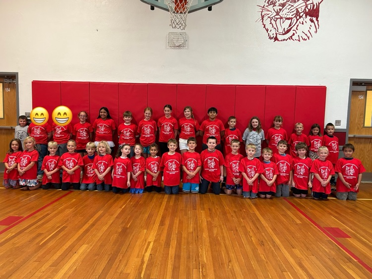 our students in their attendance t-shirts
