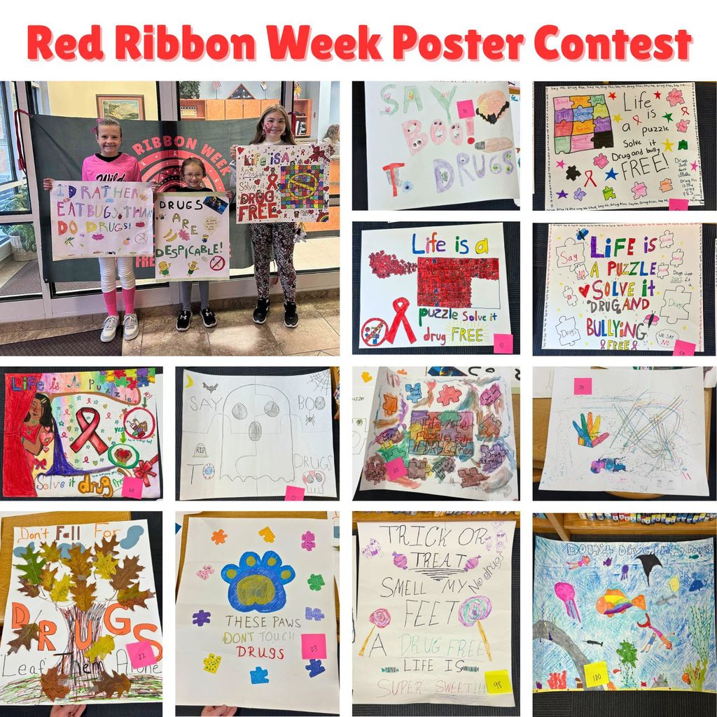 Red Ribbon Week Collage _Poster Contest Picture of winners and other posters 